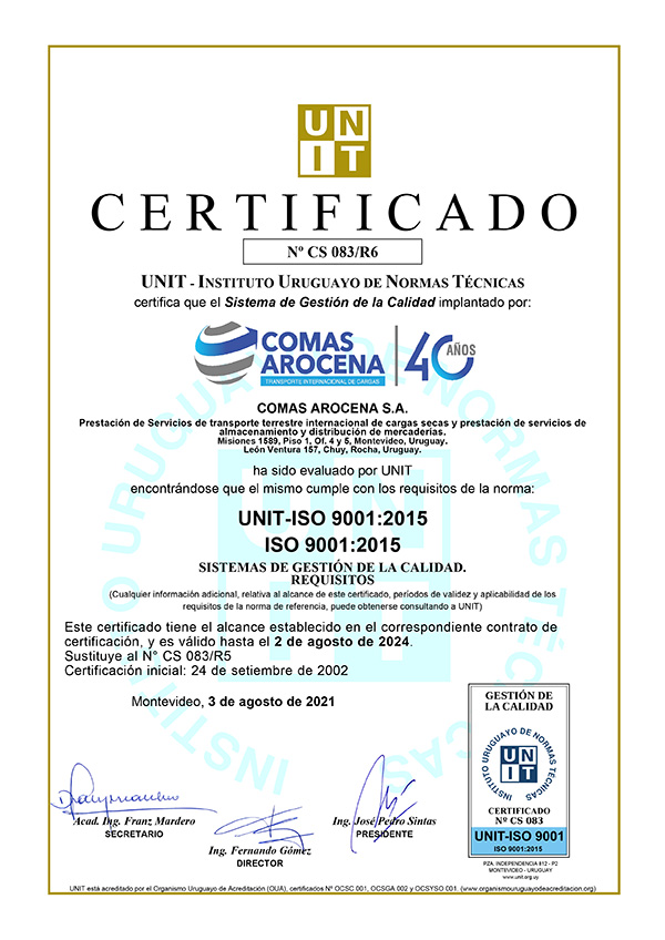 Recertificación UNIT 2021